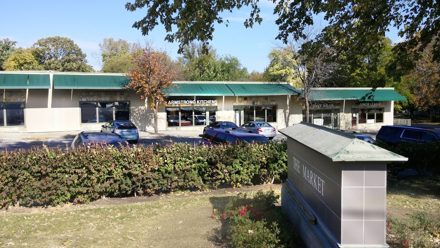 The exterior of the Armstrong Kitchens showroom in Overland Park, Kansas